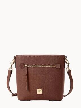 NWOT Dooney & Bourke Amber Saffiano Crossbody with Gold Hardware